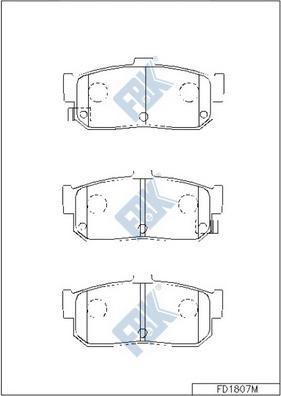 FBK FD1807M - Kit pastiglie freno, Freno a disco autozon.pro