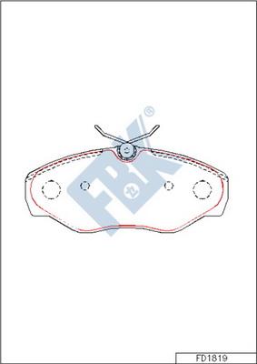 FBK FD1819 - Kit pastiglie freno, Freno a disco autozon.pro