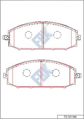 FBK FD1816M - Kit pastiglie freno, Freno a disco autozon.pro