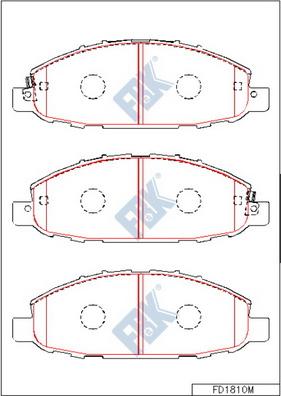 FBK FD1810M - Kit pastiglie freno, Freno a disco autozon.pro