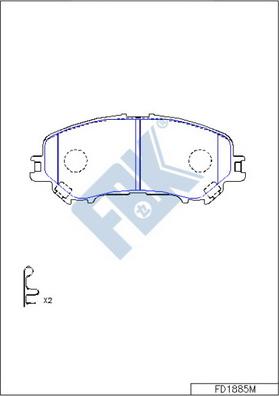 FBK FD1885M - Kit pastiglie freno, Freno a disco autozon.pro