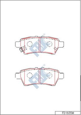 FBK FD1835M - Kit pastiglie freno, Freno a disco autozon.pro