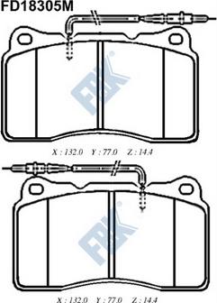 FBK FD18305M - Kit pastiglie freno, Freno a disco autozon.pro