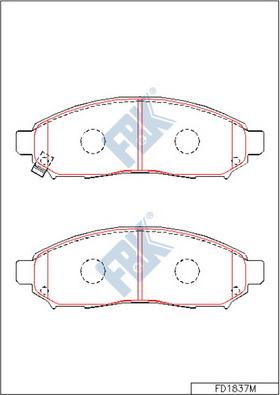 FBK FD1837M - Kit pastiglie freno, Freno a disco autozon.pro