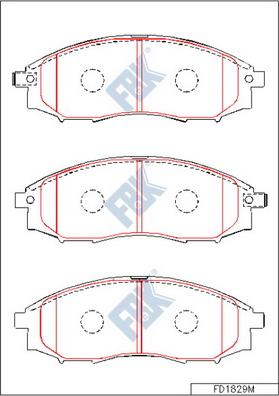 FBK FD1829M - Kit pastiglie freno, Freno a disco autozon.pro