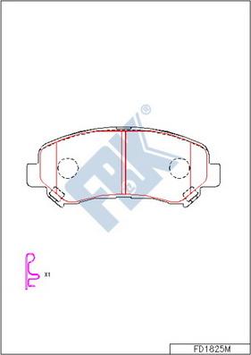 FBK FD1825M - Kit pastiglie freno, Freno a disco autozon.pro