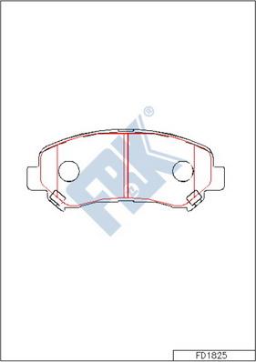 FBK FD1825 - Kit pastiglie freno, Freno a disco autozon.pro