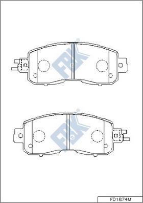 FBK FD1874M - Kit pastiglie freno, Freno a disco autozon.pro