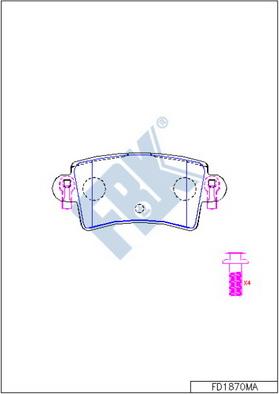 FBK FD1870MA - Kit pastiglie freno, Freno a disco autozon.pro