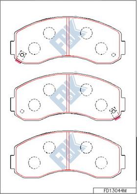 FBK FD13044M - Kit pastiglie freno, Freno a disco autozon.pro