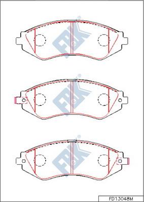 FBK FD13048M - Kit pastiglie freno, Freno a disco autozon.pro