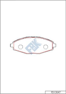 FBK FD13047 - Kit pastiglie freno, Freno a disco autozon.pro