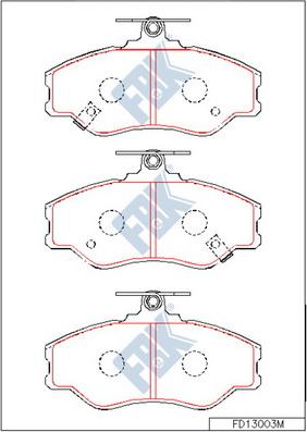 FBK FD13003M - Kit pastiglie freno, Freno a disco autozon.pro