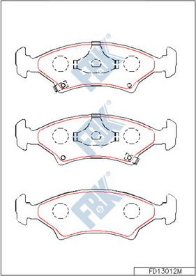 FBK FD13012M - Kit pastiglie freno, Freno a disco autozon.pro