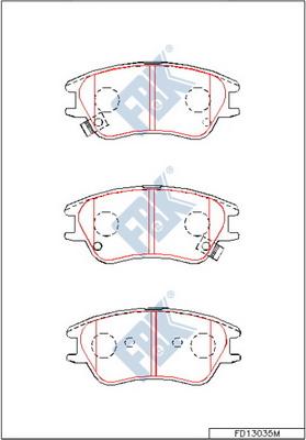 FBK FD13035M - Kit pastiglie freno, Freno a disco autozon.pro