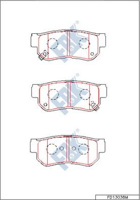 FBK FD13038M - Kit pastiglie freno, Freno a disco autozon.pro