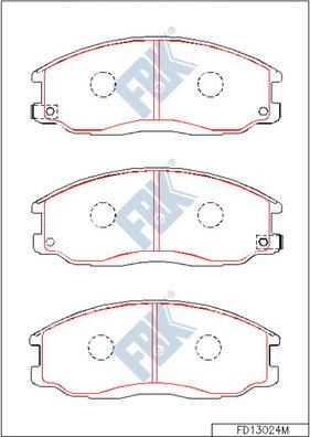 FBK FD13024M - Kit pastiglie freno, Freno a disco autozon.pro