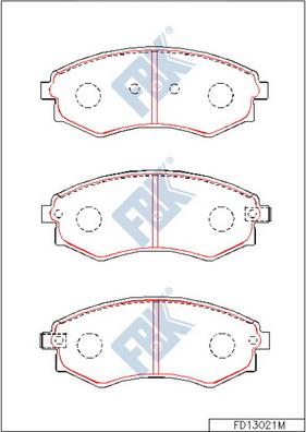 FBK FD13021M - Kit pastiglie freno, Freno a disco autozon.pro