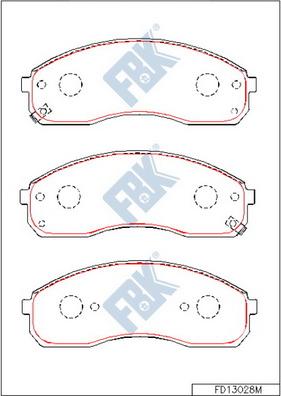 FBK FD13028M - Kit pastiglie freno, Freno a disco autozon.pro