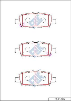 FBK FD1302M - Kit pastiglie freno, Freno a disco autozon.pro