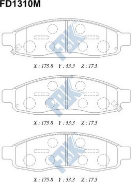 FBK FD1310M - Kit pastiglie freno, Freno a disco autozon.pro