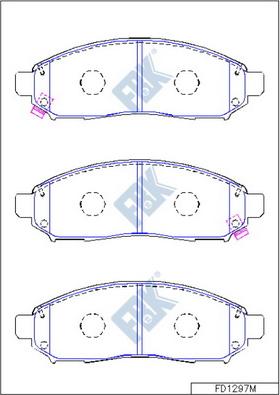 FBK FD1297M - Kit pastiglie freno, Freno a disco autozon.pro