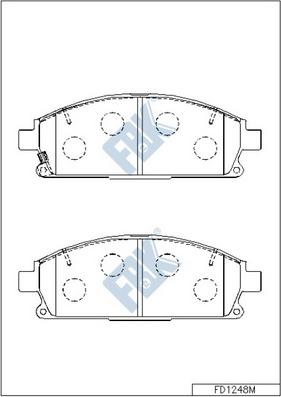 FBK FD1248M - Kit pastiglie freno, Freno a disco autozon.pro