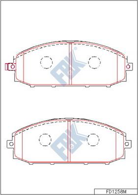 FBK FD1258M - Kit pastiglie freno, Freno a disco autozon.pro