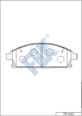 FBK FD1260 - Kit pastiglie freno, Freno a disco autozon.pro