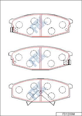 FBK FD1209M - Kit pastiglie freno, Freno a disco autozon.pro