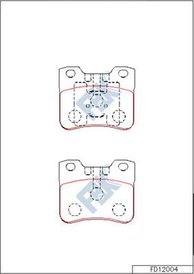 FBK FD12004S - Kit pastiglie freno, Freno a disco autozon.pro