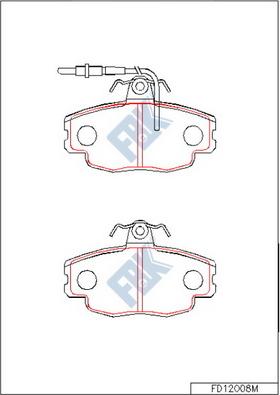 FBK FD12008M - Kit pastiglie freno, Freno a disco autozon.pro