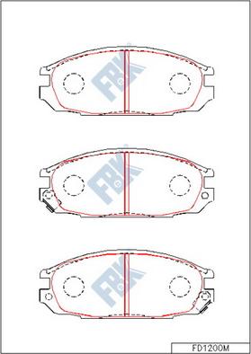 FBK FD1200M - Kit pastiglie freno, Freno a disco autozon.pro