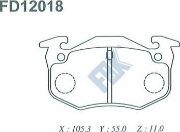 FBK FD12018 - Kit pastiglie freno, Freno a disco autozon.pro