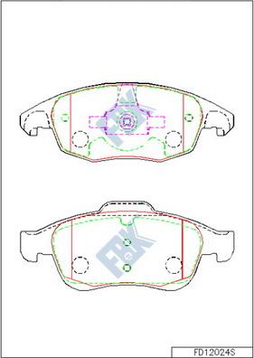 FBK FD12024S - Kit pastiglie freno, Freno a disco autozon.pro