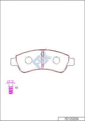 FBK FD12020A - Kit pastiglie freno, Freno a disco autozon.pro