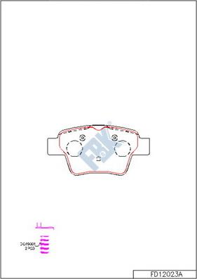 FBK FD12023A - Kit pastiglie freno, Freno a disco autozon.pro