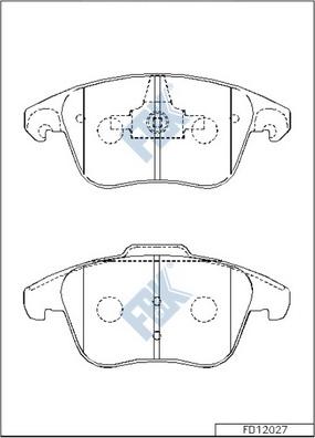 FBK FD12027 - Kit pastiglie freno, Freno a disco autozon.pro