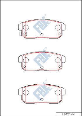 FBK FD1219M - Kit pastiglie freno, Freno a disco autozon.pro