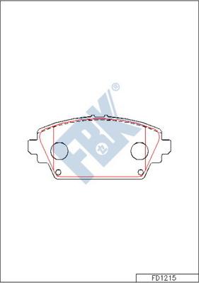 FBK FD1215 - Kit pastiglie freno, Freno a disco autozon.pro