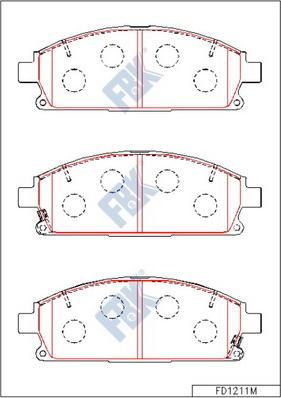 FBK FD1211M - Kit pastiglie freno, Freno a disco autozon.pro