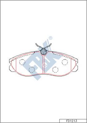 FBK FD1213 - Kit pastiglie freno, Freno a disco autozon.pro