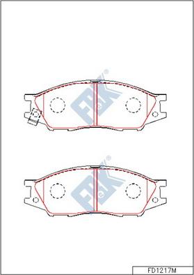 FBK FD1217M - Kit pastiglie freno, Freno a disco autozon.pro