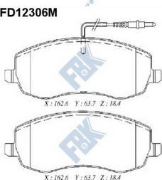 FBK FD12306M - Kit pastiglie freno, Freno a disco autozon.pro