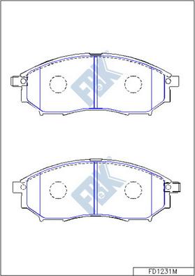 FBK FD1231M - Kit pastiglie freno, Freno a disco autozon.pro