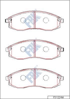 FBK FD1224M - Kit pastiglie freno, Freno a disco autozon.pro