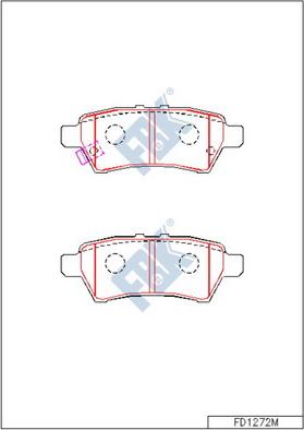 FBK FD1272M - Kit pastiglie freno, Freno a disco autozon.pro