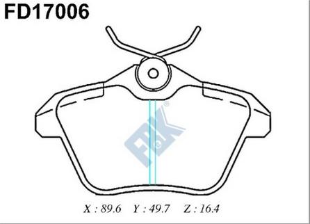 FBK FD17006 - Kit pastiglie freno, Freno a disco autozon.pro