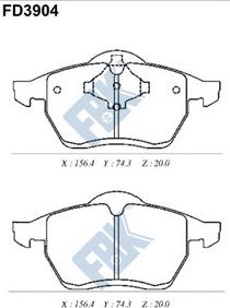 FBK FD3904 - Kit pastiglie freno, Freno a disco autozon.pro