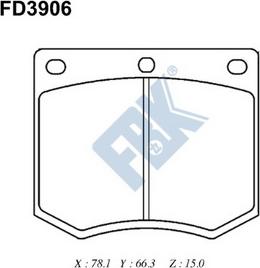 FBK FD3906 - Kit pastiglie freno, Freno a disco autozon.pro